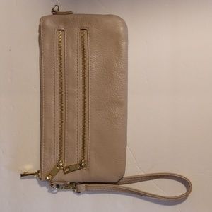 VGUC. Beige Clutch/wallet/wristlet.